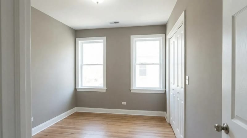 After: finished and painted interior of a full home remodel